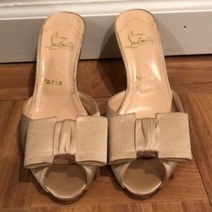 Champagne (shiny light beige) Louboutin heels